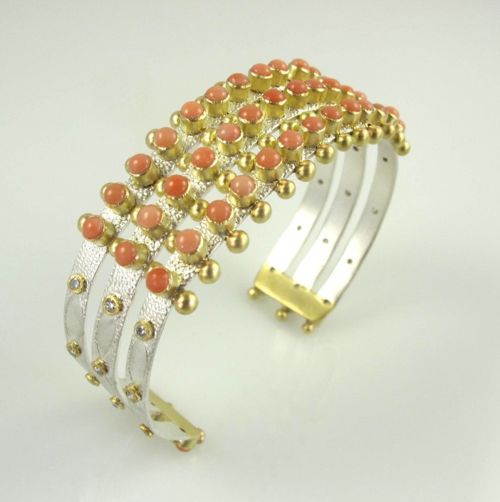 Coral Mommy Cuff modeled after one she used to wear