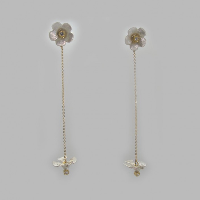 Flow-and-bird-earrings-silver,-18k-gold,-diamonds-featured-image