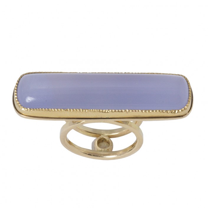 Gems_Large chalcedony ring with diamond