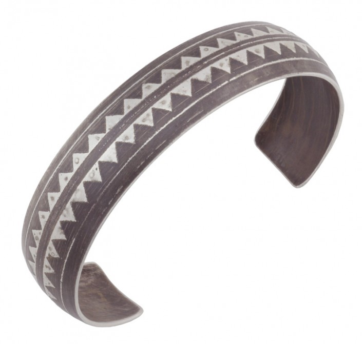 Geometric_etched silver cuff 2