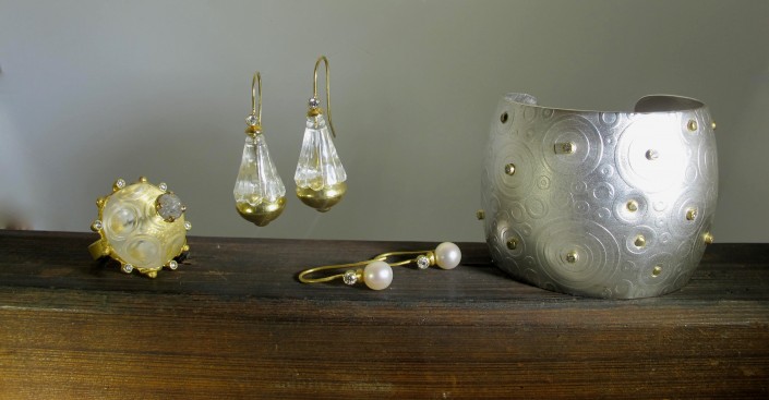 Geometric_quartz earrings
