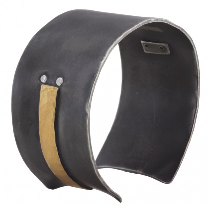 Geometric_silver and gold cuff