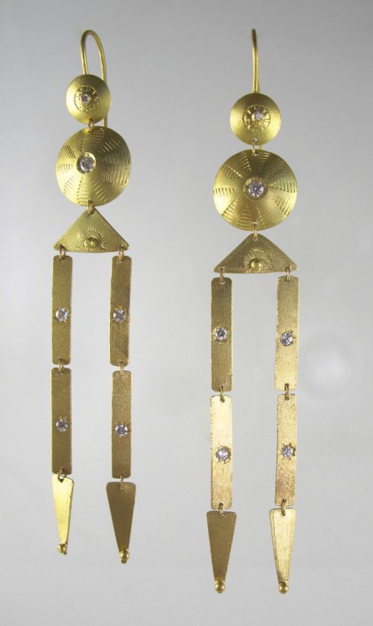 Mommy_Golden plains style earrings