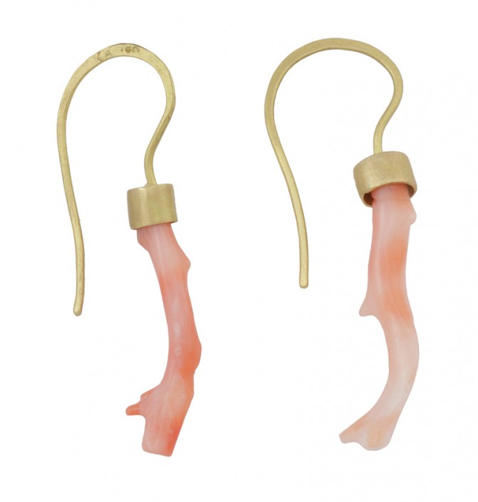 Ocean_pink coral earrings
