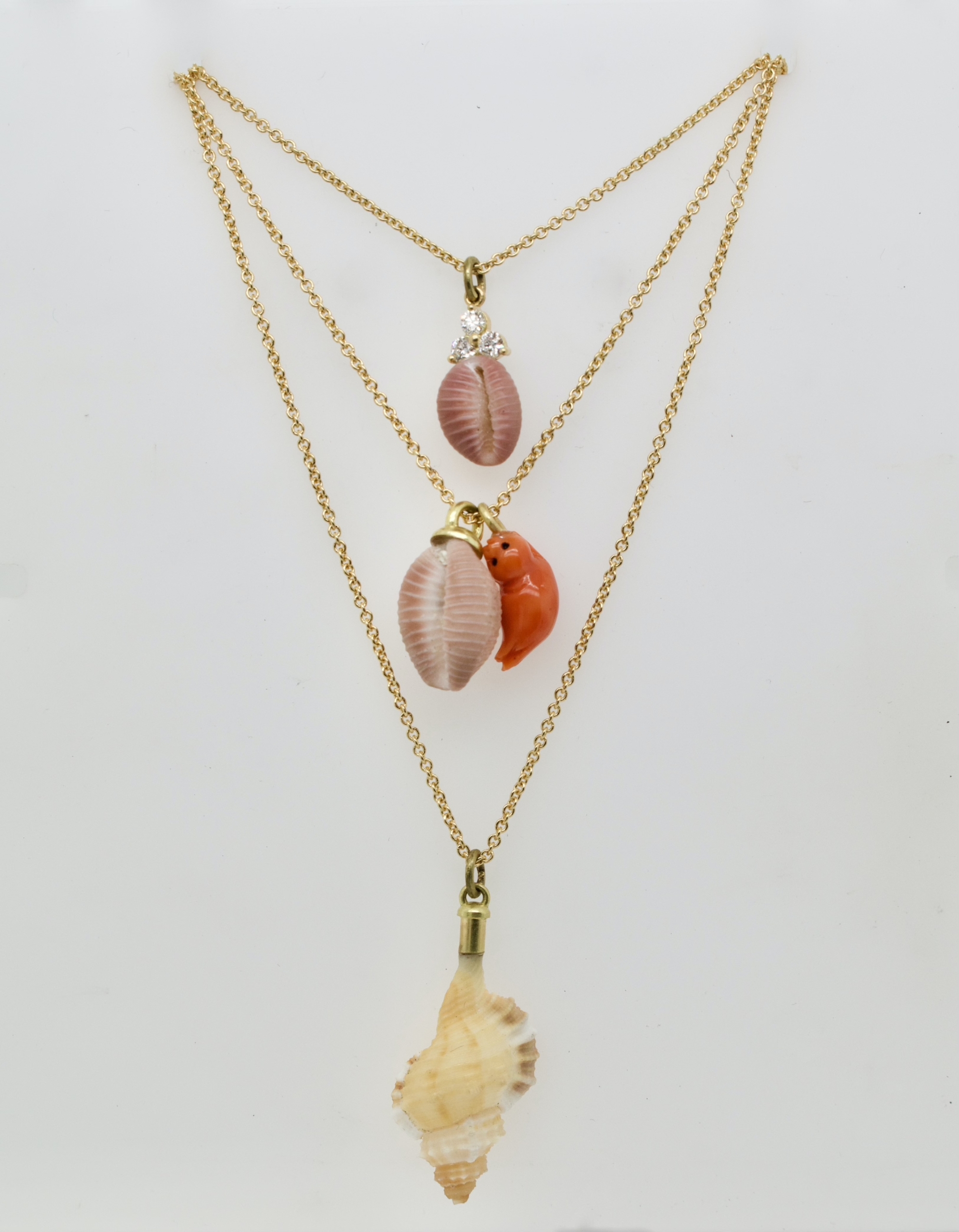 Shell necklace trio Ataumbi Metals